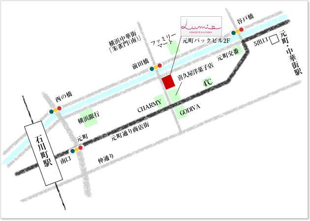 ルミエ元町店　地図